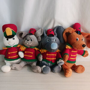 Snowden and Friends Magical Marching Band 9" Plush Lot of 4 Christmas 1999